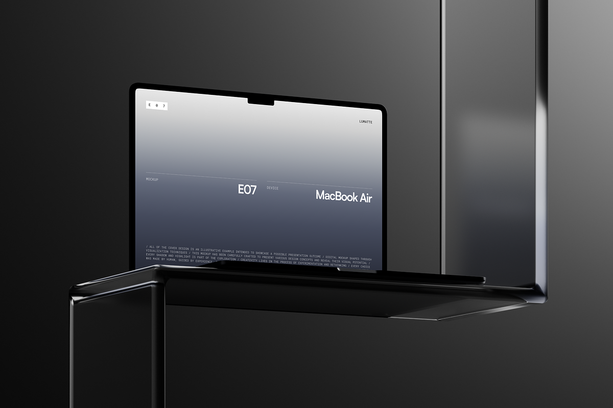 MacBook Air Collection E07 Mockup 4, a Mac Mockup by Lumatte (Photo 2 of 5)