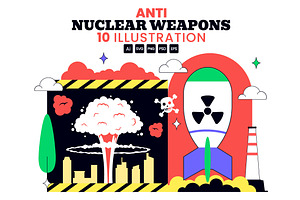 10 Anti Nuclear Weapons Protest, an Object Illustration by denayunebgt