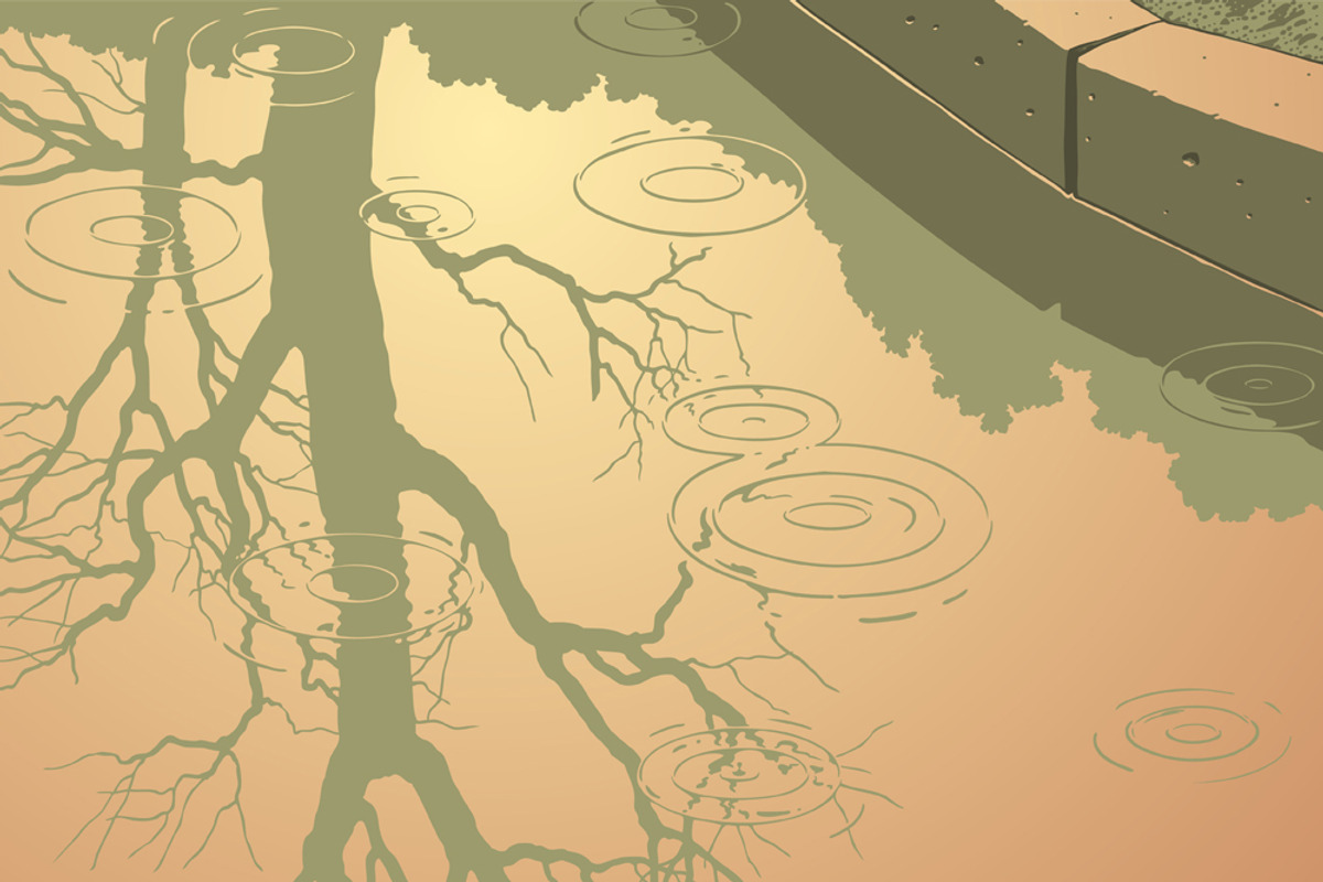 Puddle.Vector engraving, an Object Illustration by Vector Engraving (Photo 2 of 7)