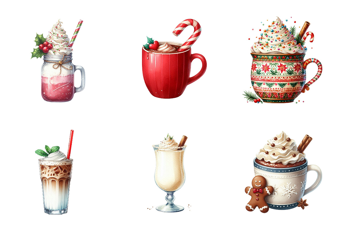 Christmas Drinks Clipart, an Illustration by Design Market (Photo 4 of 5)