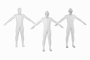 Male Body In A-pose Base Mesh