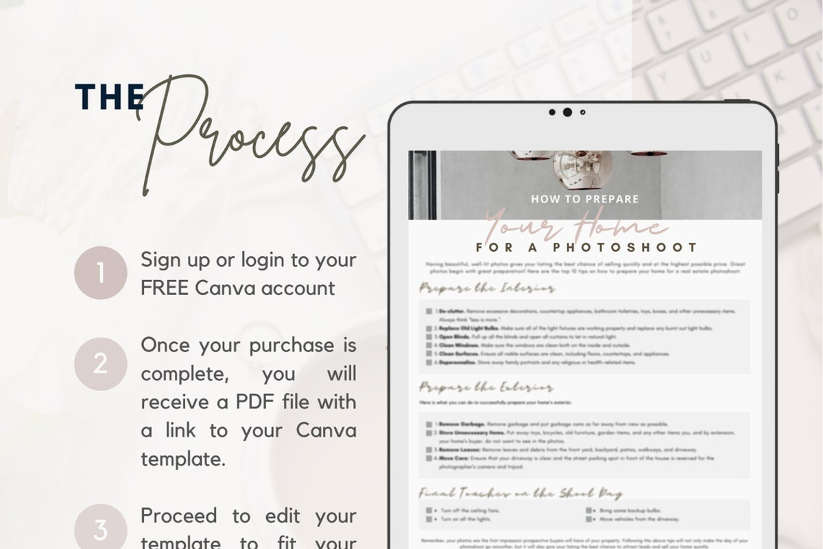 Home Photo Shoot Checklist - CANVA, a Presentation Template by RealEstateDreams (Photo 4 of 5)