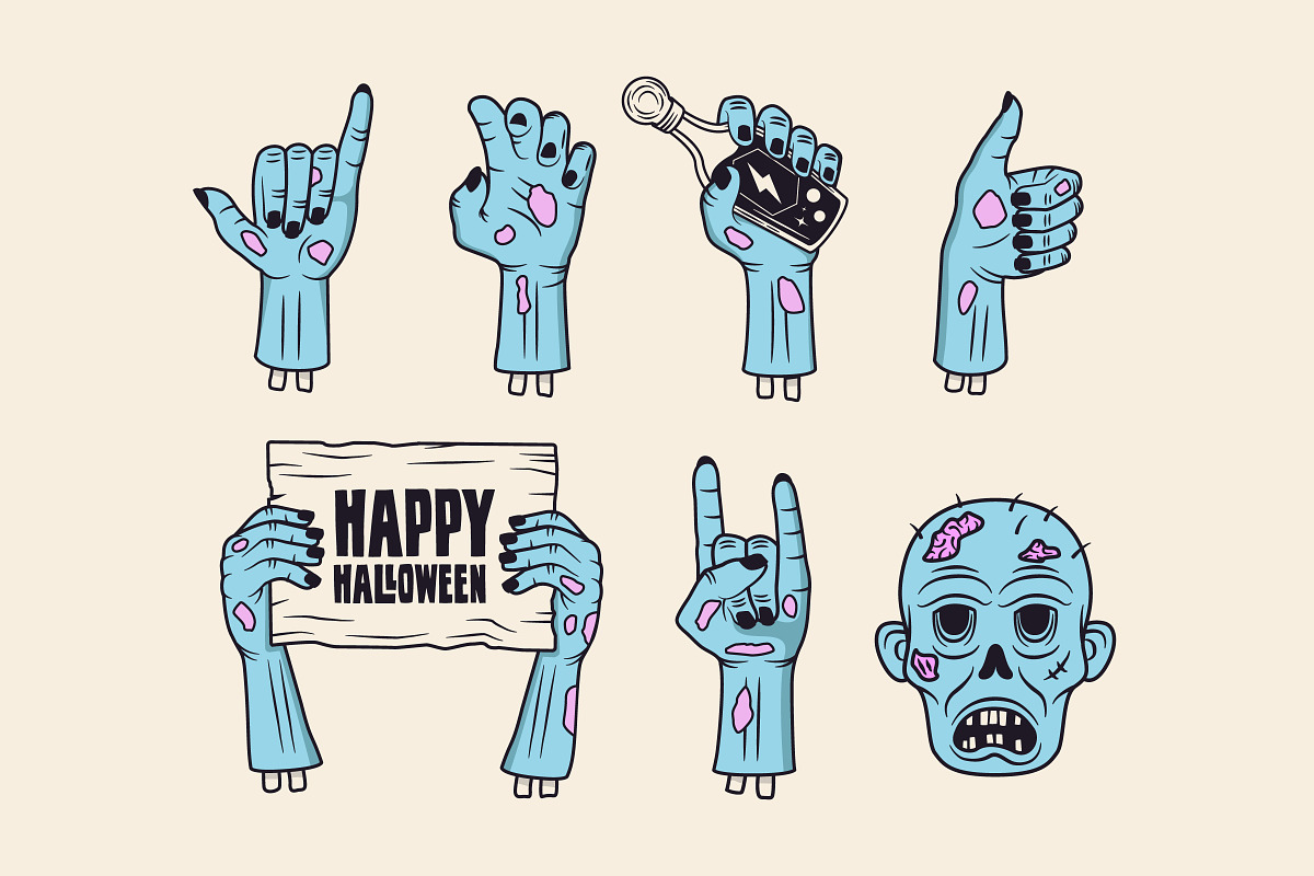 Zombie Hands & Graveyard Graphics, an Object Graphic by DenysHolovatiuk (Photo 3 of 4)