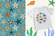 Fish & Seashells clipart, an Animal Illustration by Irina Ostapenko (Thumbnail 5 of 9)