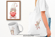 Valentine Gnome Girl Clipart, an Illustration by Markicha Art (Thumbnail 6 of 6)