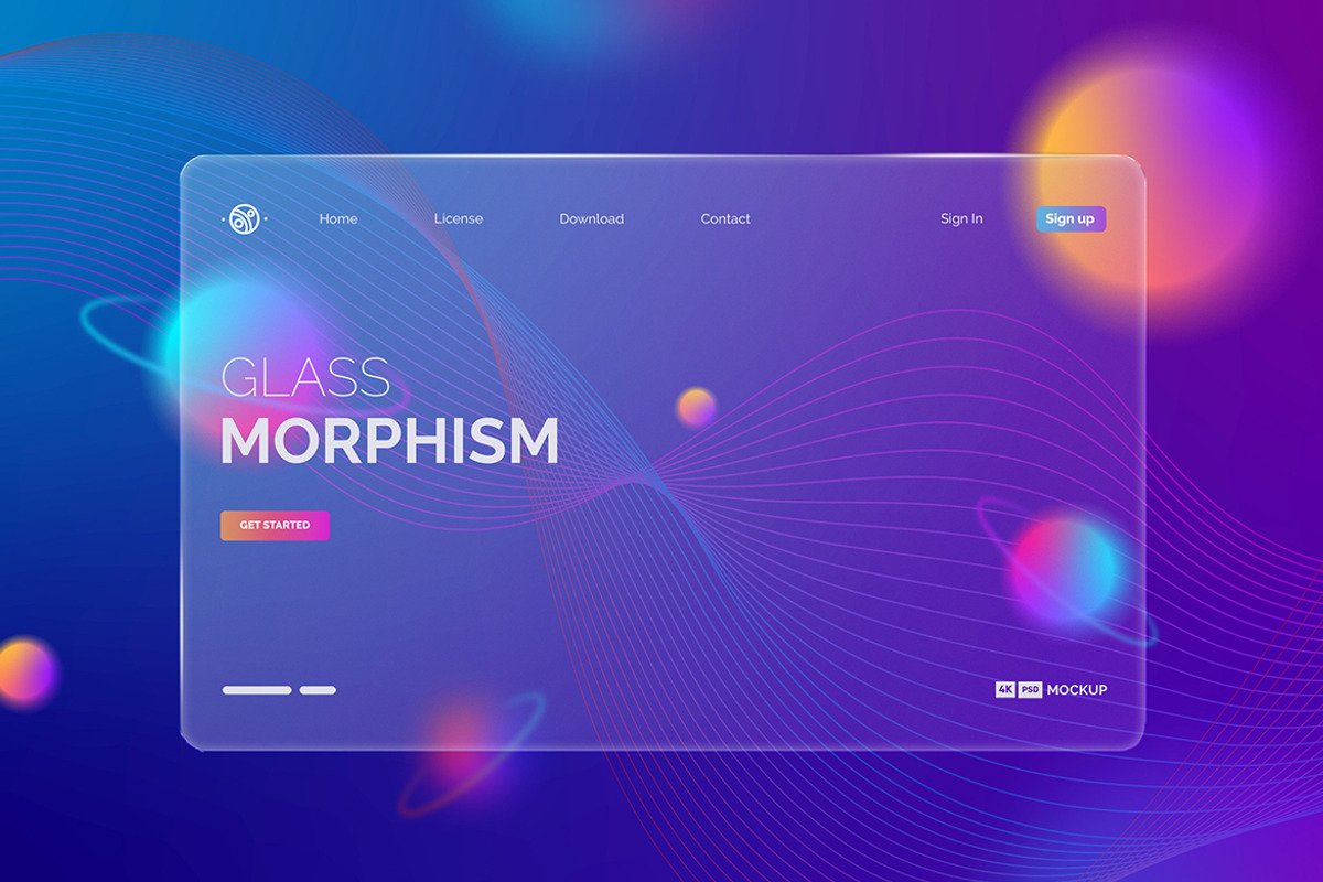 Glass Morphism Interface Mockup, a Landing Page Template by Artlogs (Photo 6 of 7)