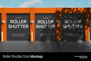 Roller Shutter Door Mockup, a Household Mockup by graphicook