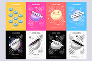 Social media abstract posters, an Illustration by Andrew_Derr (Thumbnail 4 of 5)