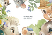 Watercolor Vintage Animal garden set, an Animal Illustration by TanyaSchuka (Thumbnail 10 of 11)