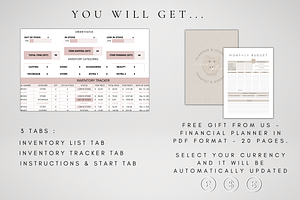 Editable Inventory Planner Excel