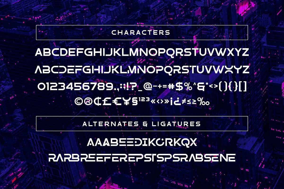 DROXEN - Futuristic Font, a Sans Serif Font by Salamahtype (Photo 7 of 8)