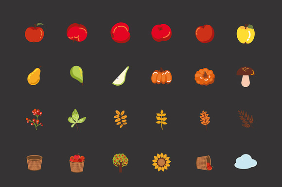 Autumn Harvest Icon Set preview 2
