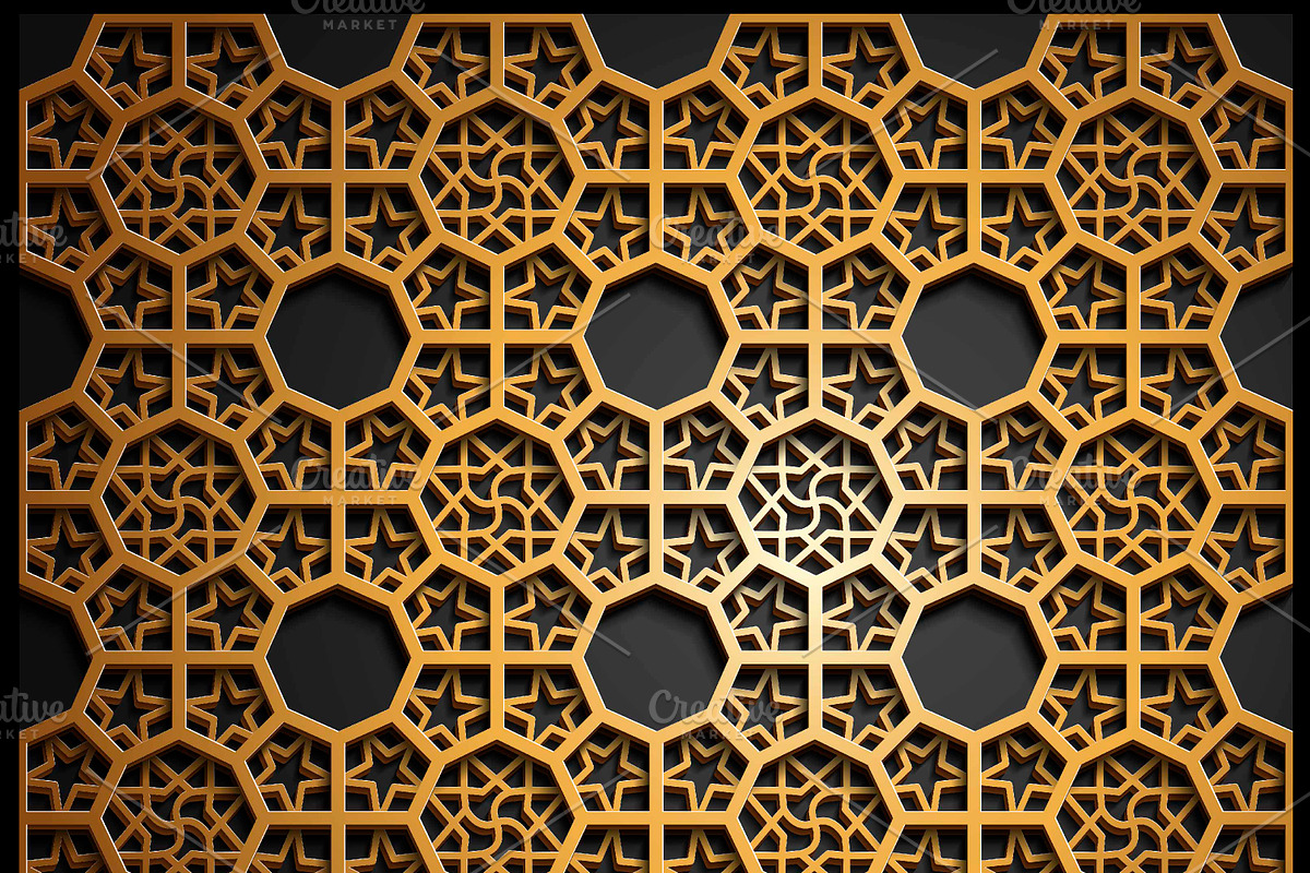 19 GOLDEN SEAMLESS ORIENTAL PATTERNS, a Pattern Graphic by AndisREA (Photo 3 of 3)