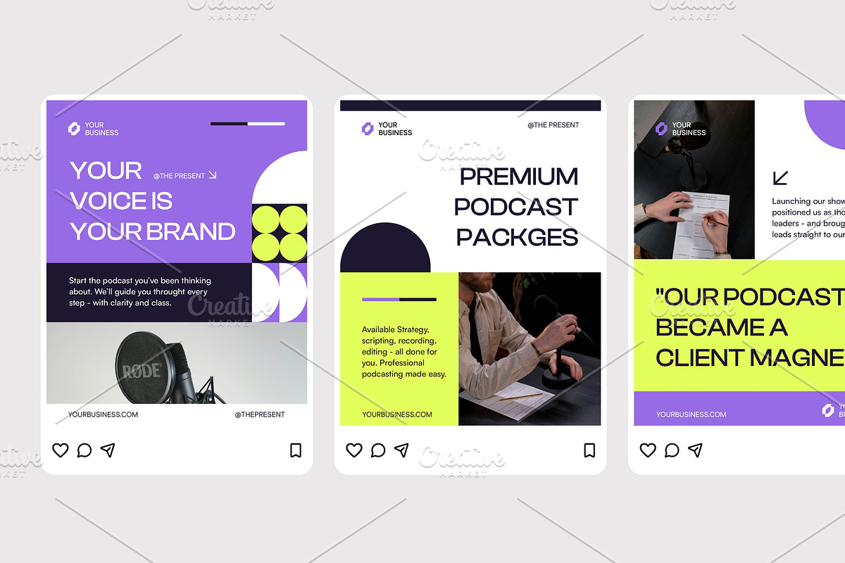 Business Podcast - Instagram Post, a Social Media Template by Izdihaar_Studio (Photo 3 of 4)