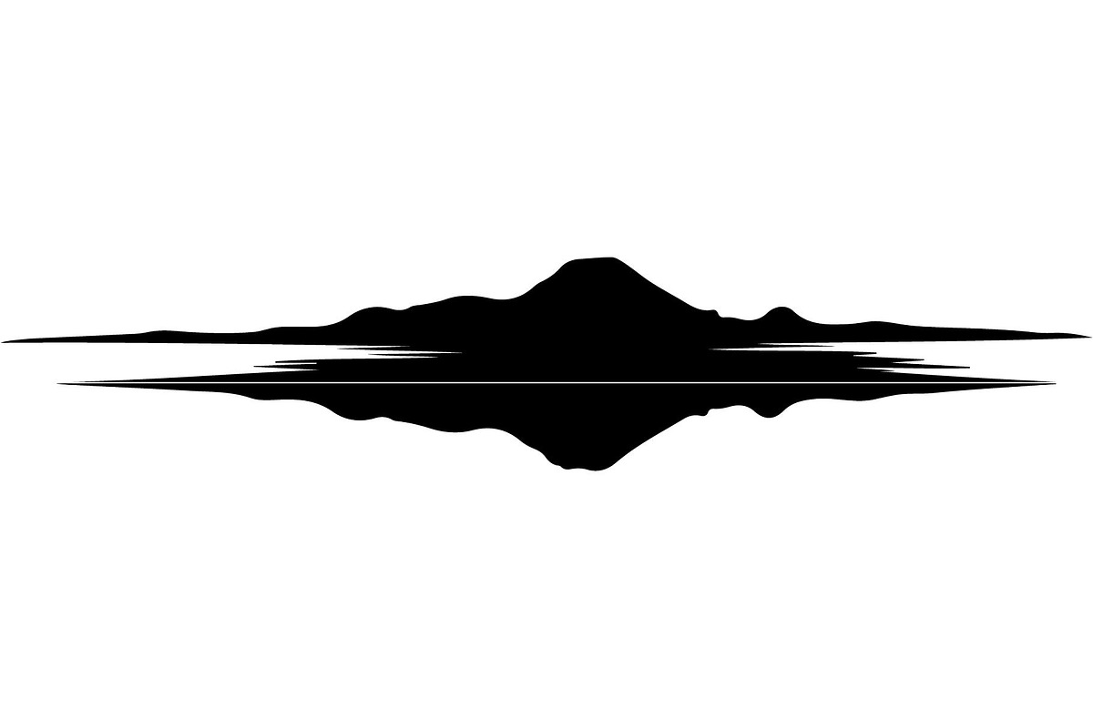 Mirror Landscape Silhouette, an Object Graphic by Designer_Momina (Photo 8 of 20)