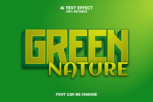 Green Nature 3D Text Effect