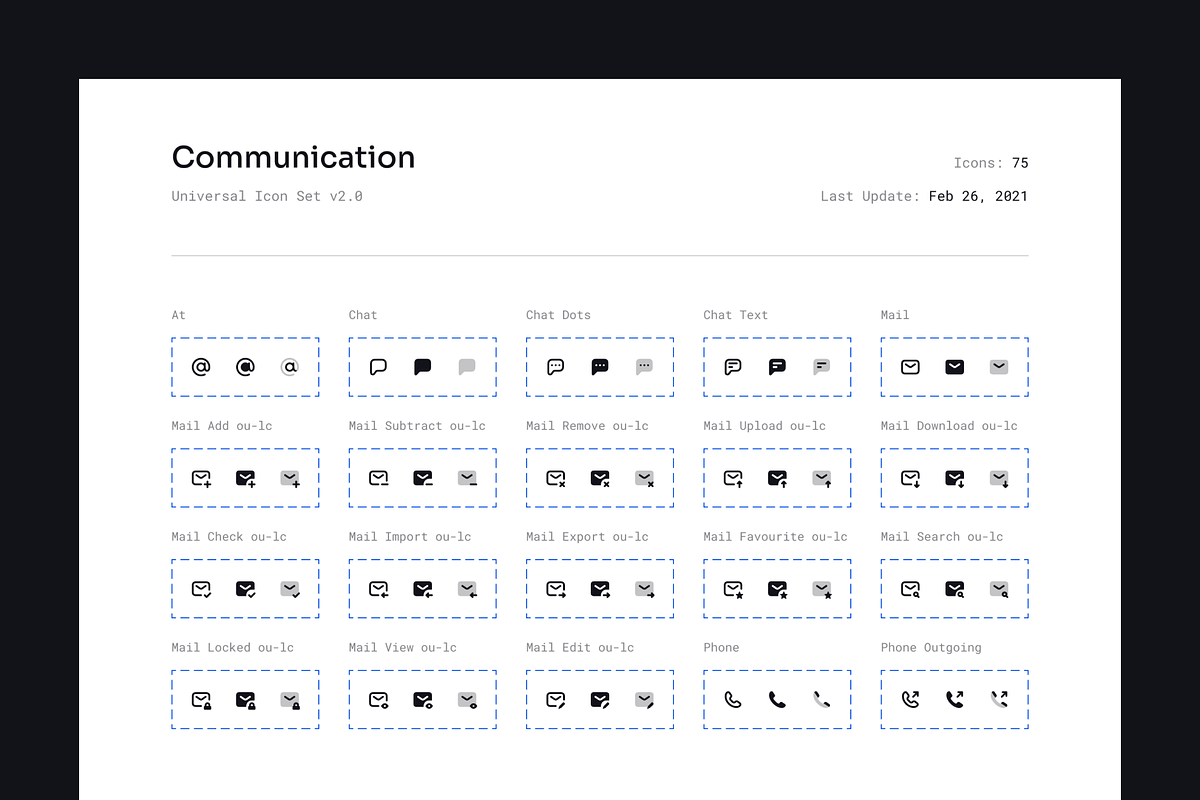 Communication Icon Set, a Solid Icon by 123done (Photo 2 of 3)