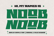 Noob – Display Simple, a Sans Serif Font by Gassstype (Thumbnail 1 of 8)
