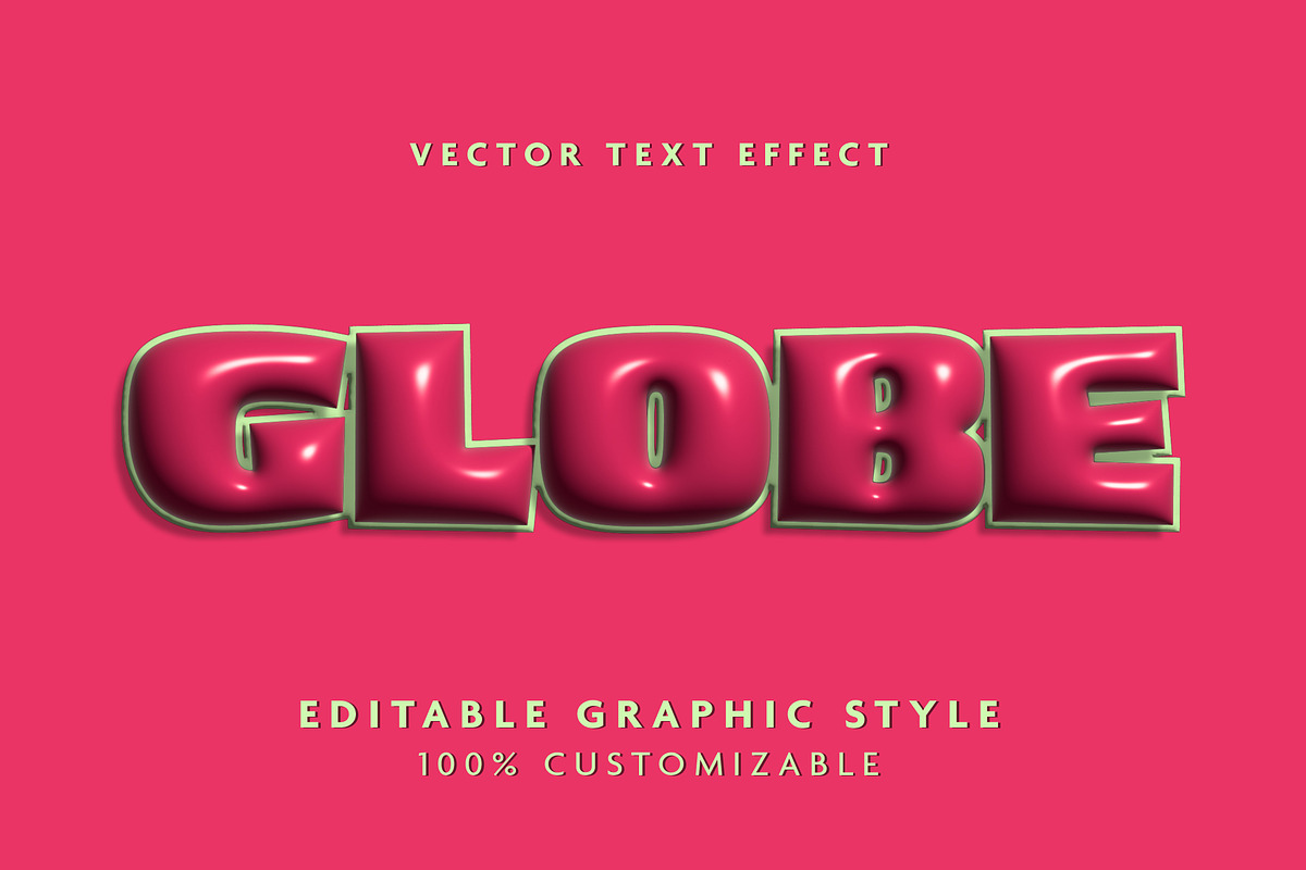 Glossy Inflated Bubble Text Effect