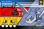 Robot Game Enemies Sprite Art Pack 2, a Graphic by ridjam (Thumbnail 1 of 4)