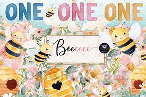 Bee Theme Clipart Set, an Illustration by BigCakeBee