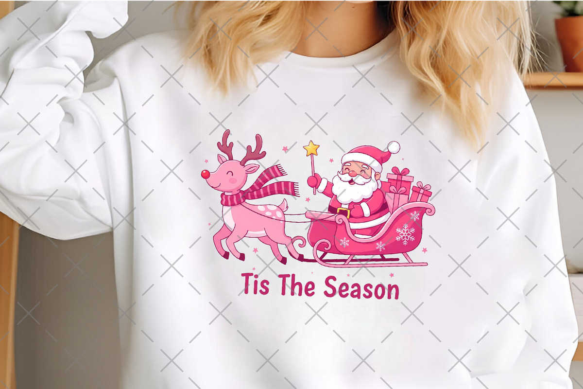 Tis the Season,Santa Reindeer Sleigh, an Illustration by Craft Nest (Photo 3 of 6)