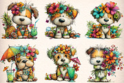 Whimsical Summer Dog Clipart, an Illustration by Digital Artistic99 (Thumbnail 3 of 10)