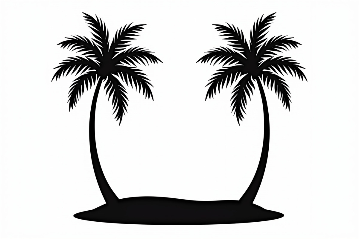Coconut Tree Silhouette Pack, an Illustration by hafijul (Photo 8 of 9)