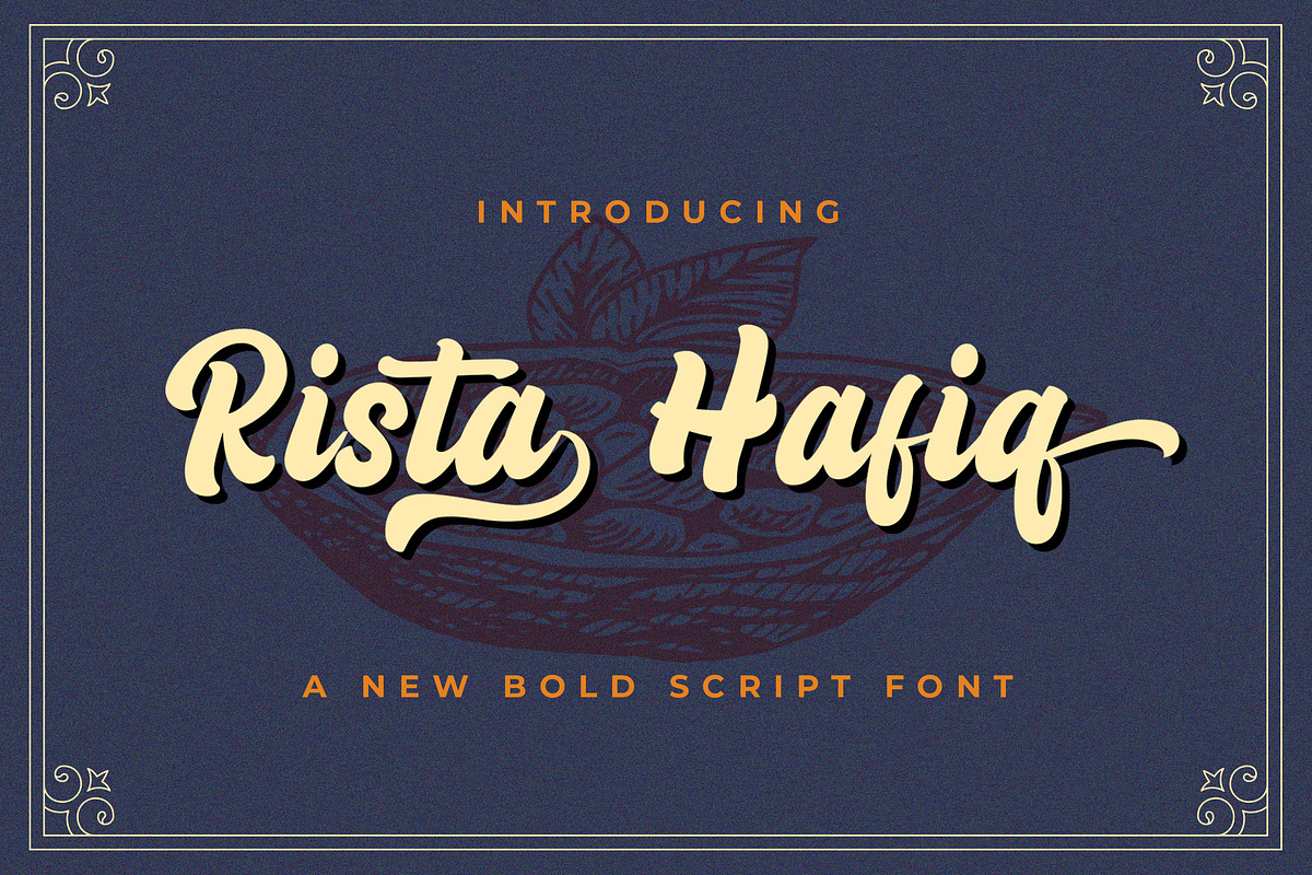 Rizta Hafiq - Retro Bold Script Font, a Script Font by StringLabs (Photo 1 of 14)