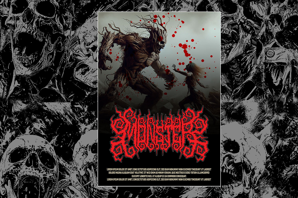 Dread Death Metal Font, a Blackletter Font by Fonday Studio (Photo 7 of 11)