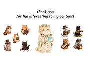 Steampunk Cat Clipart Set - 21 PNG, an Animal Illustration by InkyQueenArt (Thumbnail 6 of 7)