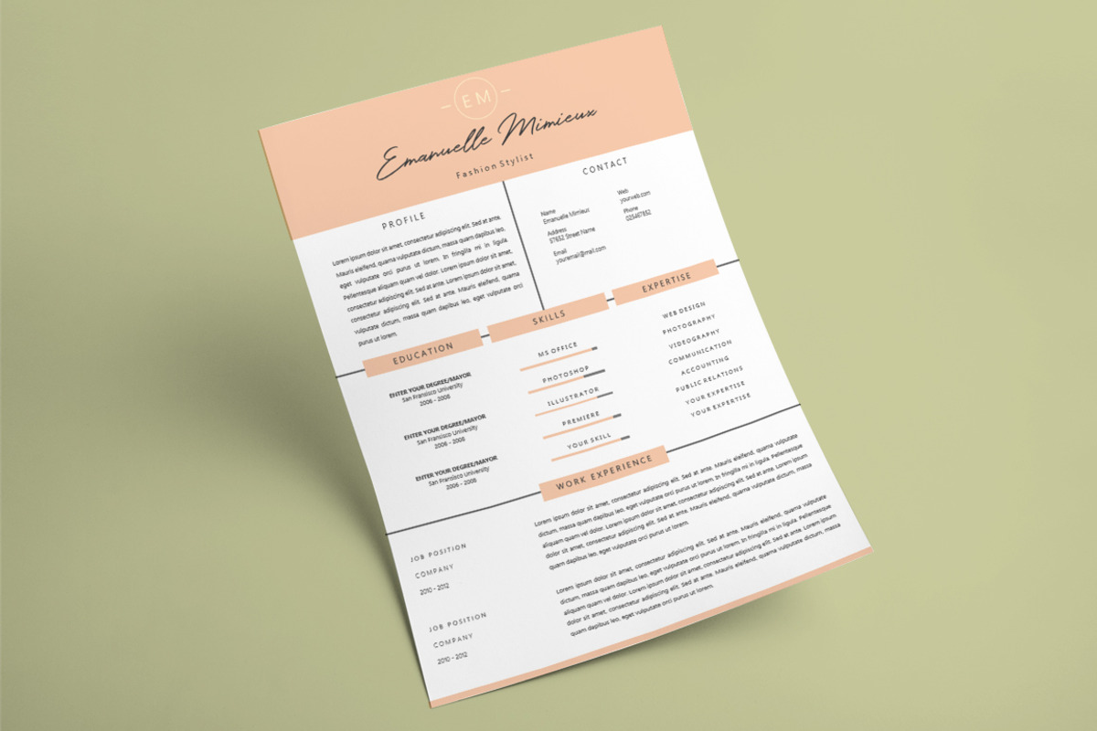 Clean Elegant Resume Template, a Resume Template by Rustype (Photo 4 of 6)