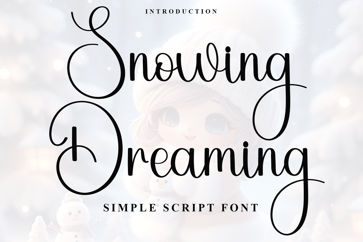 Snowing Dreaming, a Handwritten Font by FreshTypeINK (Photo 1 of 8)
