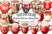 Retro Christmas Hot Cocoa Mugs, an Illustration by Designking (Thumbnail 1 of 5)