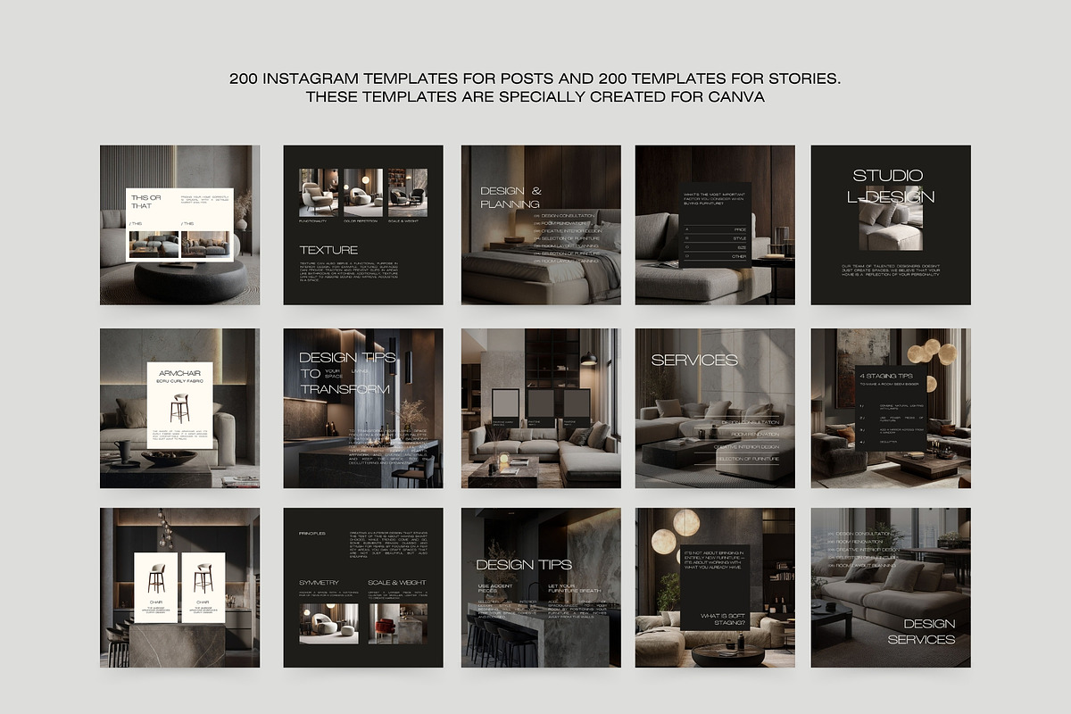 Interior Design Instagram Bundle III, a Social Media Template by Instprofi | Studio Estimo (Photo 18 of 49)