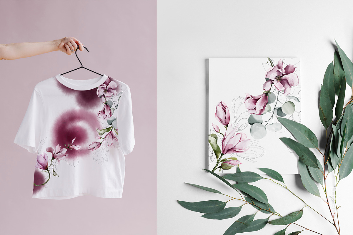 Magnolia & Eucalyptus. Watercolor, an Object Illustration by Colden Blue (Photo 5 of 15)