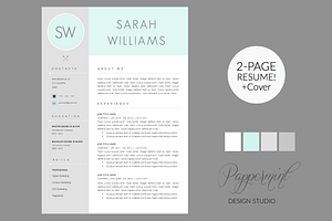 Resume Template + Cover Letter WORD