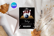 Editable Bowling Birthday Invitation, a Design Template by Snapybiz (Thumbnail 9 of 9)