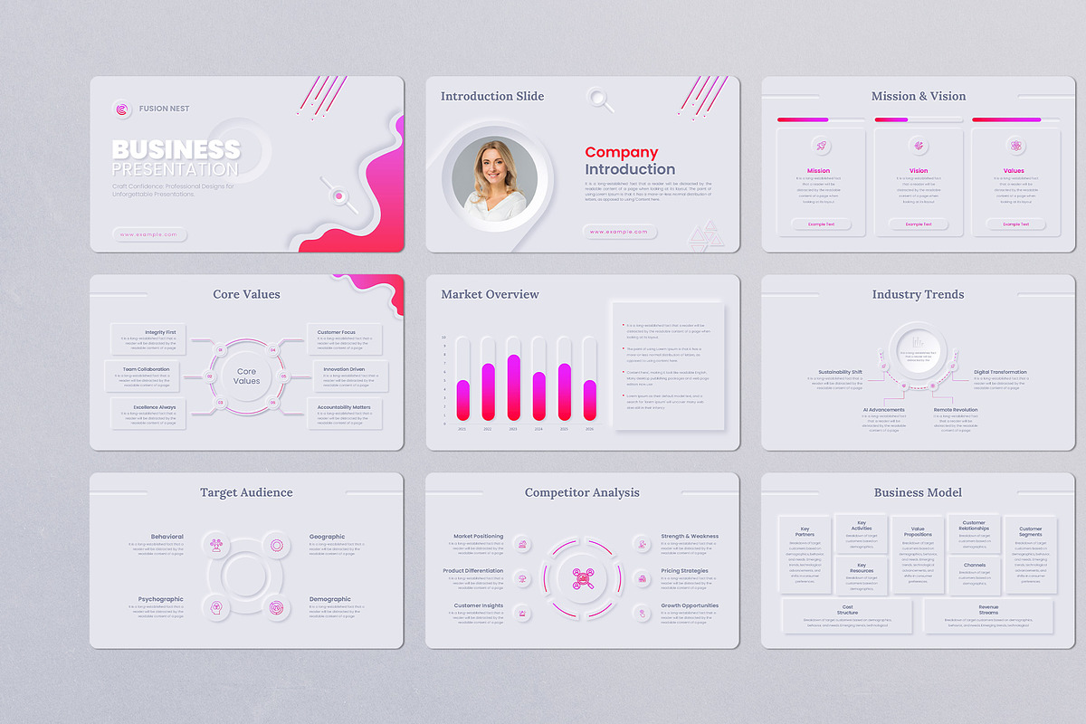 Neumorphic Business PowerPoint, a Presentation Template by Design Vault (Photo 2 of 5)
