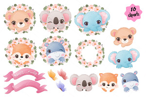 Cute Baby Animals & Flowers Vol.01