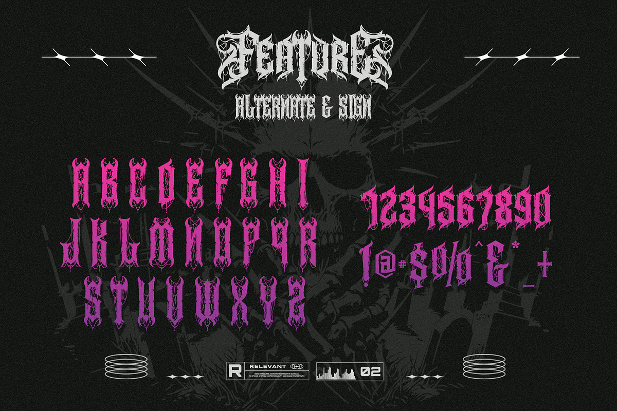 Noctyrr Heavy Metal Gothic Font, a Blackletter Font by Letterara (Photo 11 of 15)