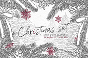 Xmas set graphic illustrations, a Decorative Illustration by Ann Astro (Thumbnail 1 of 24)