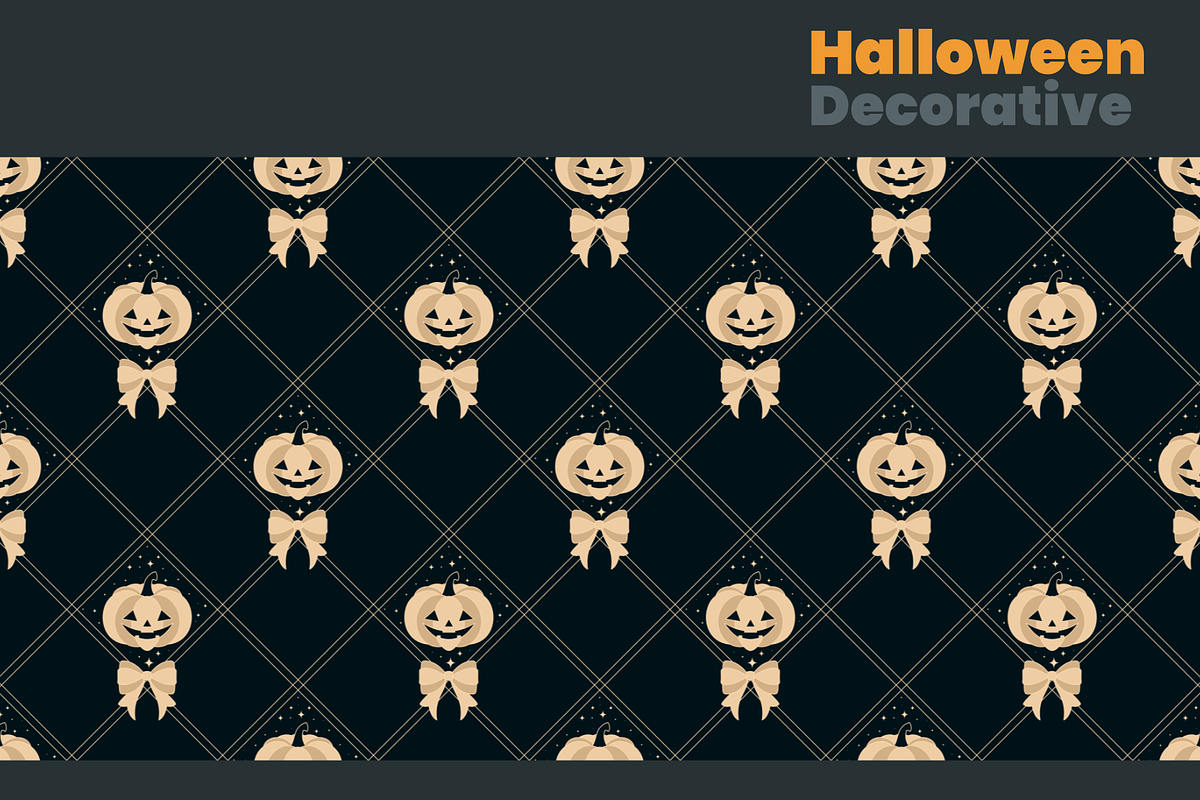 Halloween Decorative background set, a Background Graphic by moja doodle (Photo 3 of 4)