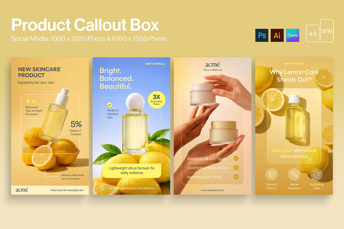 Ad Creative Social Media Template, a Social Media Template by BrandPacks (Photo 1 of 7)