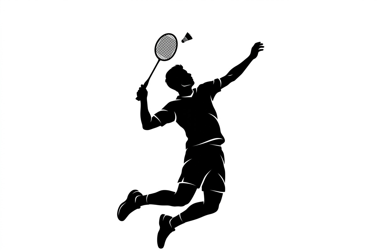 60 Badminton Player Smash Silhouette, a Person Illustration by Amazin_art (Photo 33 of 37)