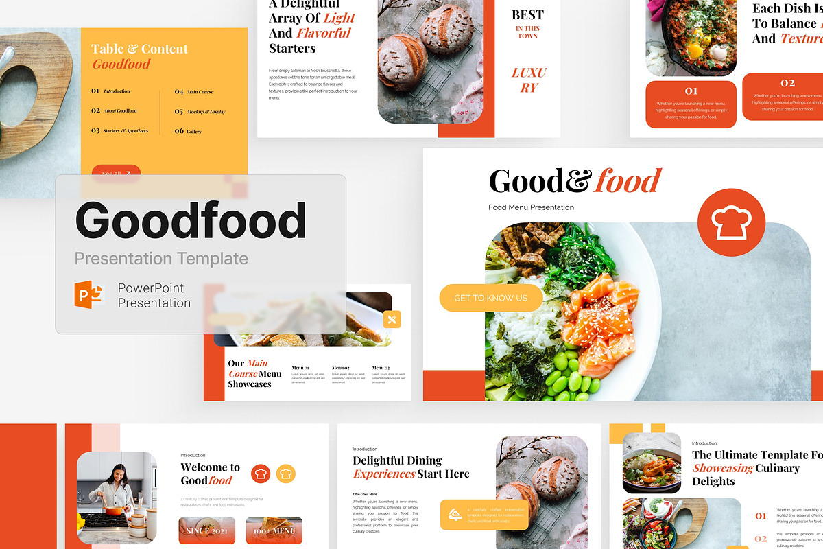 Good Food Menu Powerpoint Template, a Presentation Template by Eklip Studio (Photo 1 of 6)