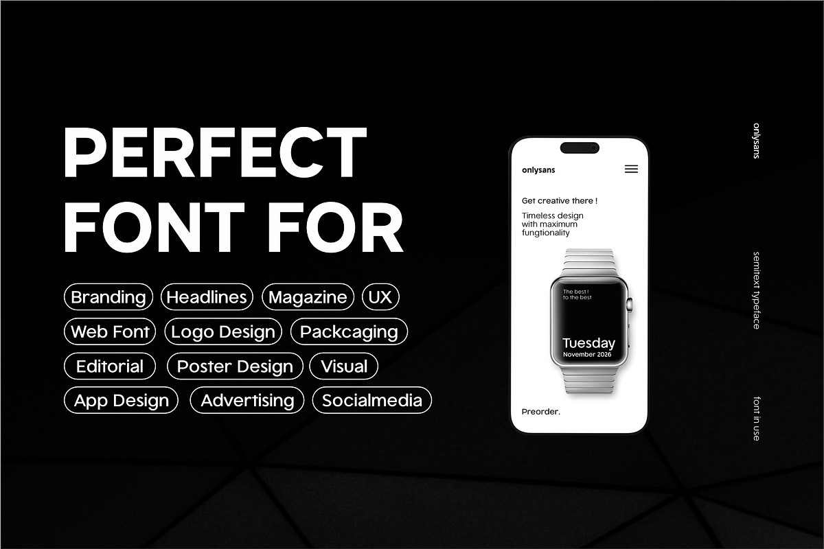 Onlysans, a Sans Serif Font by ismanayuda (Photo 7 of 7)