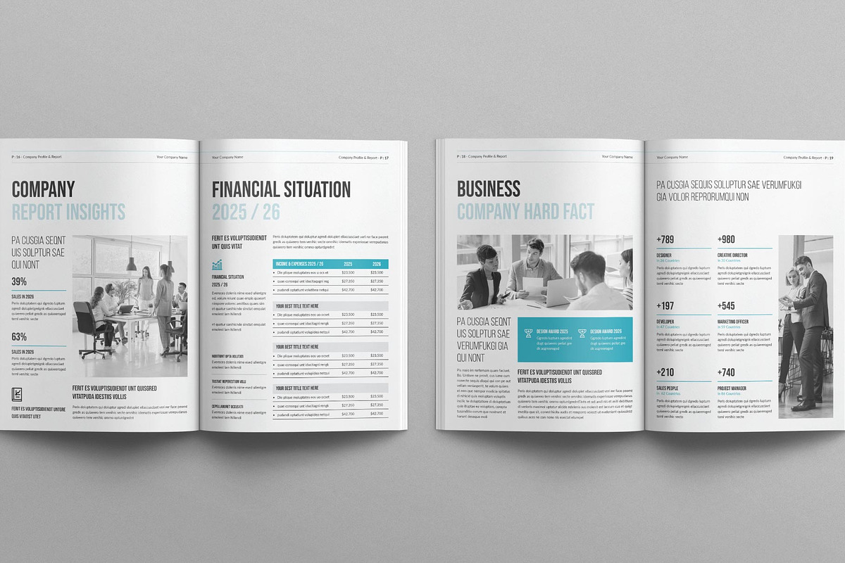 Company Profile & Report Template, a Brochure Template by E-Type
