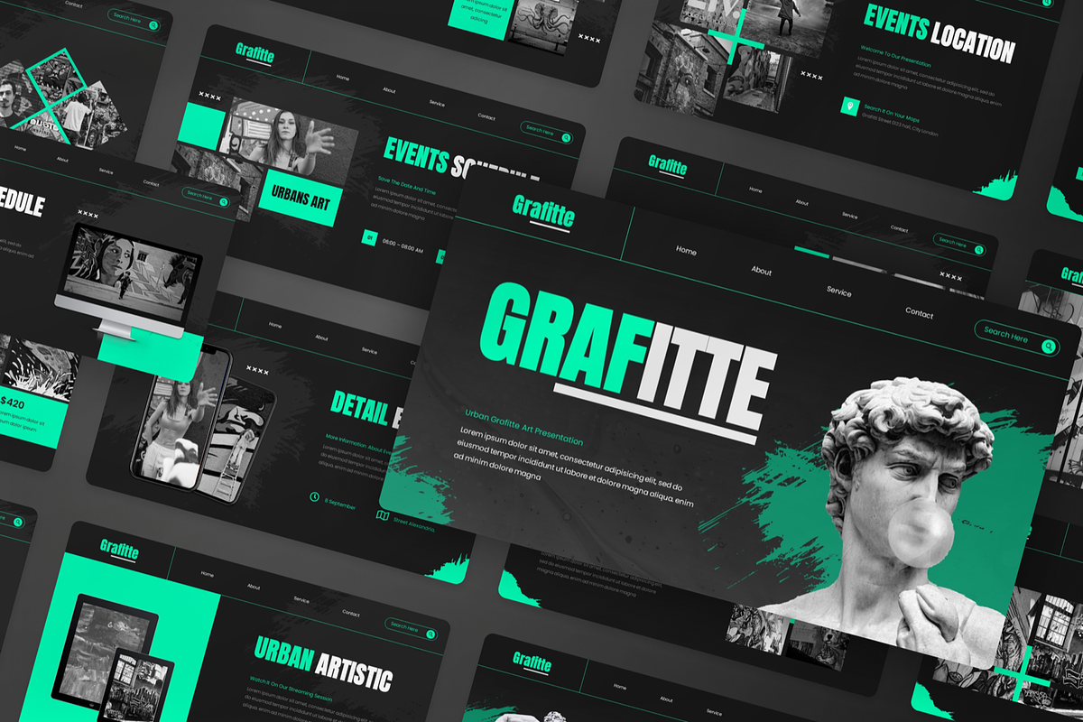 Urban Grafitti Art Powerpoint, a Presentation Template by Annora Studio