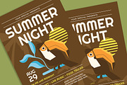 Summer Night Flyer, a Flyer Template by Gumico Studio. (Thumbnail 1 of 3)